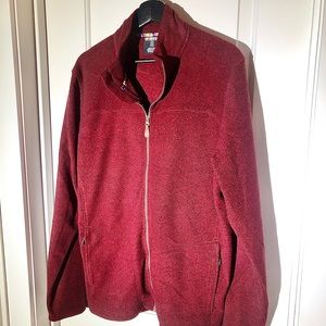 Men’s Sherpa Rolpa Full Zip Fleece Jacket, Large